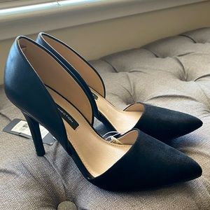 NWT French Connection Dorsey black heels. Size 6